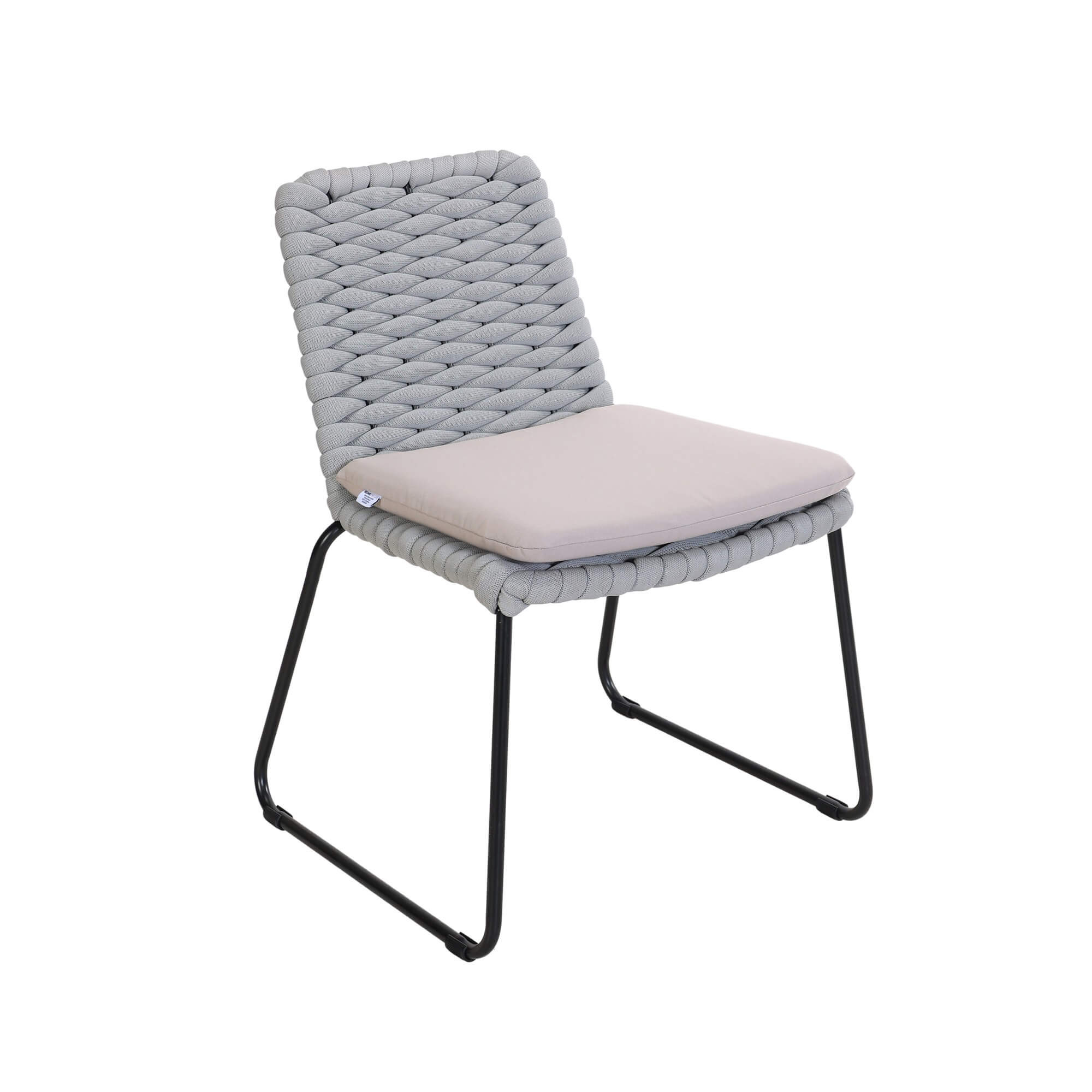 Home Deluxe BALERO Silla de jardín de mimbre gris claro - lote de 9 3