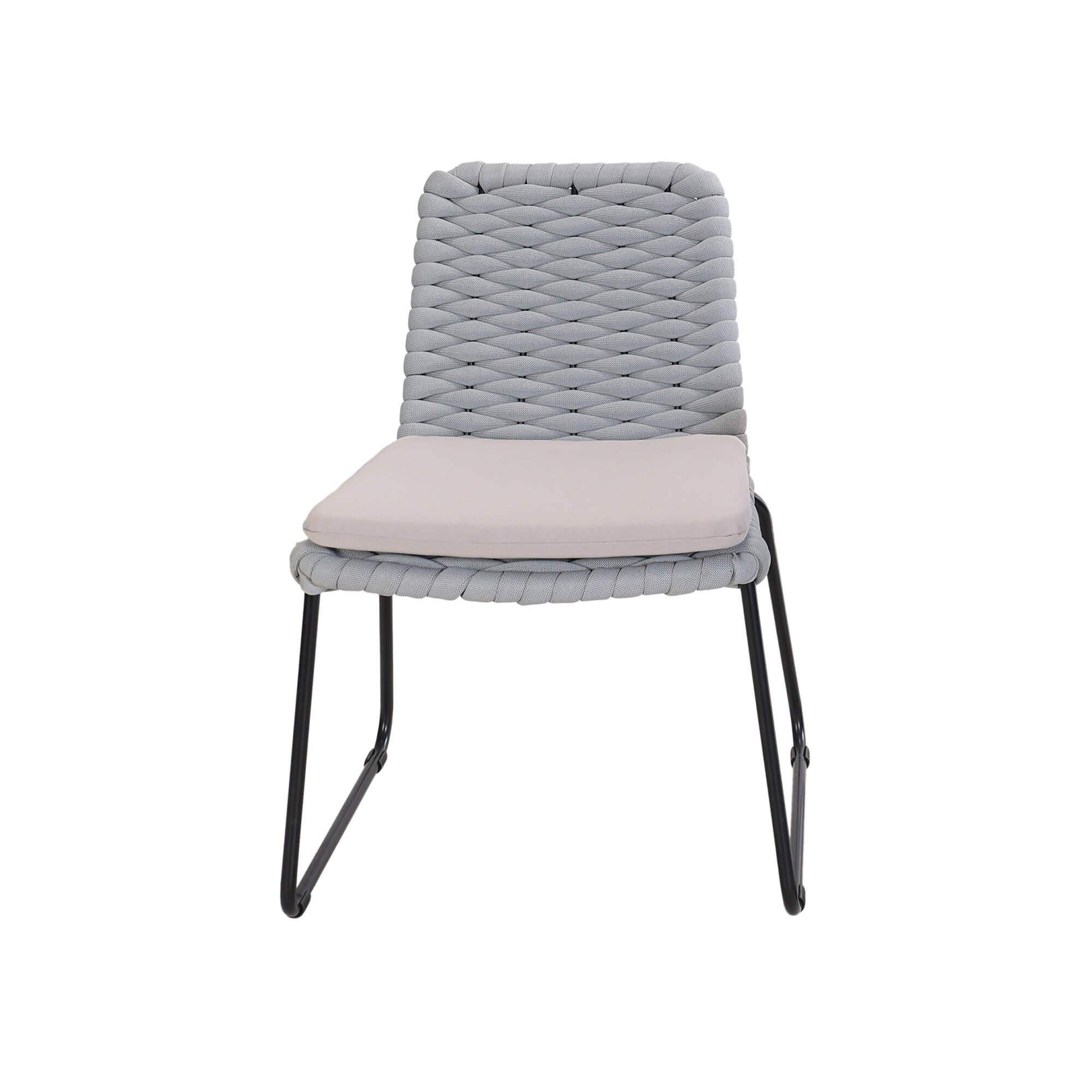 Home Deluxe BALERO Silla de jardín de mimbre gris claro - lote de 9 4