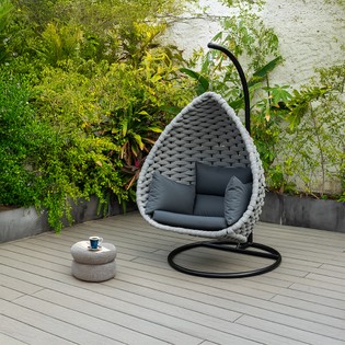 Hanging chair made of rope mesh CADEIRA 1