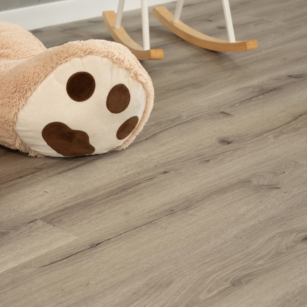 Home Deluxe Suelo vinílico clic con sonido de impacto ROMIA Gris - 1 m²