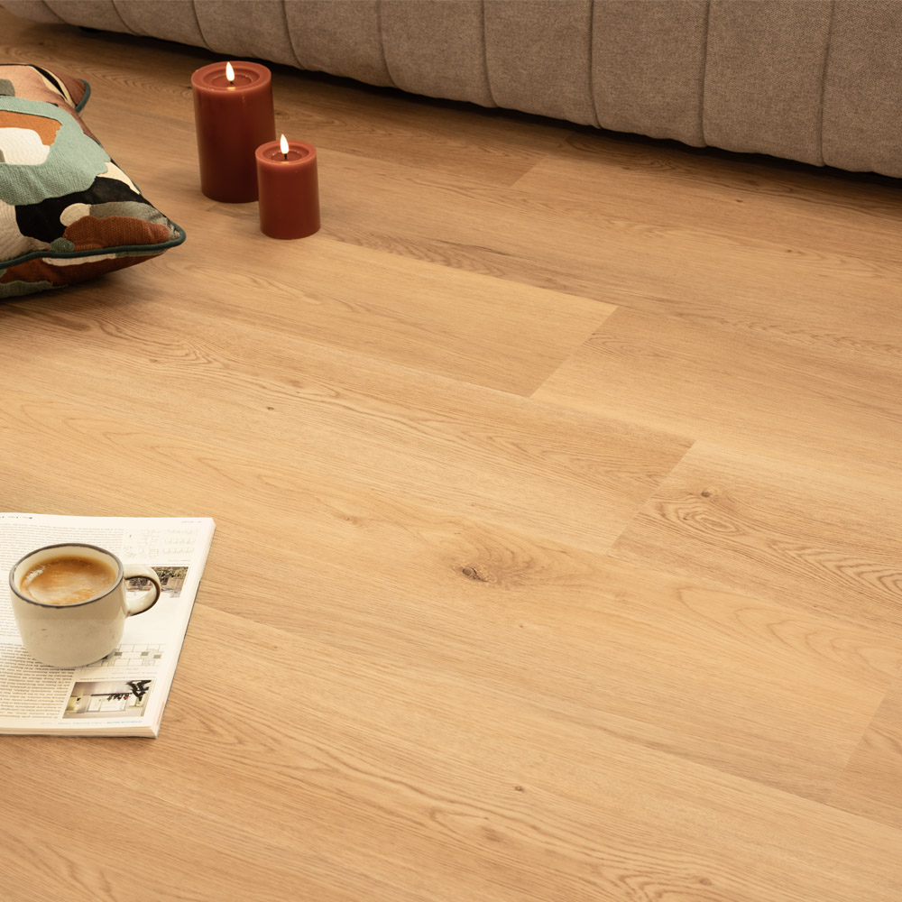 Home Deluxe Suelo vinílico clic con sonido de impacto LOMEA Roble claro - 2 m²