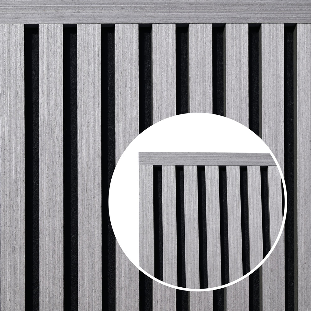 Home Deluxe Tira final para panel acústico ENDO Roble Gris - 240 cm - cantidad: 3