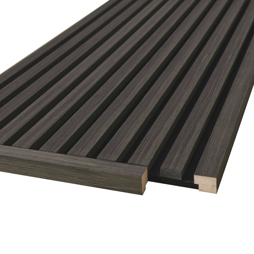 Home Deluxe Moldura final para panel acústico ENDO Roble Ahumado - 80 cm - cantidad: 1