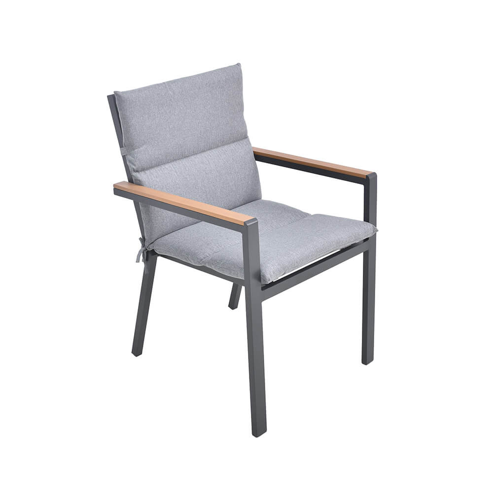 Home Deluxe Cojín para silla de jardín SEDERA gris - lote de 10 2