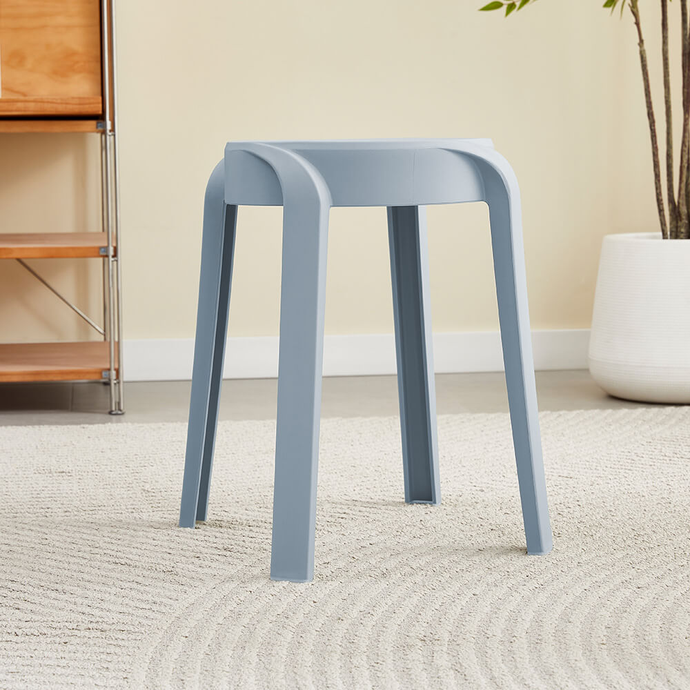 Home Deluxe Taburete apilable NIVO - Azul claro, lote de 2