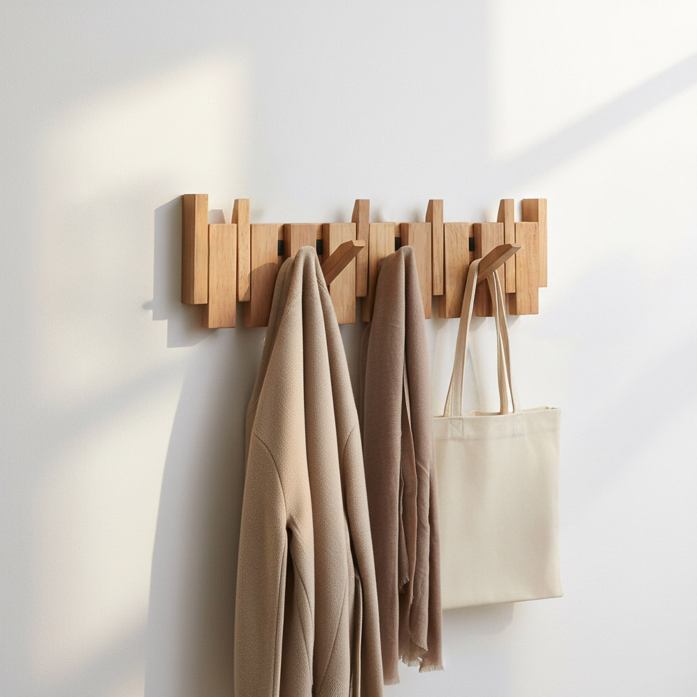 Perchero PORTE Marrón claro - 56 x 15 cm