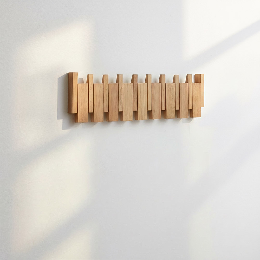 Perchero PORTE Marrón claro - 56 x 15 cm 2