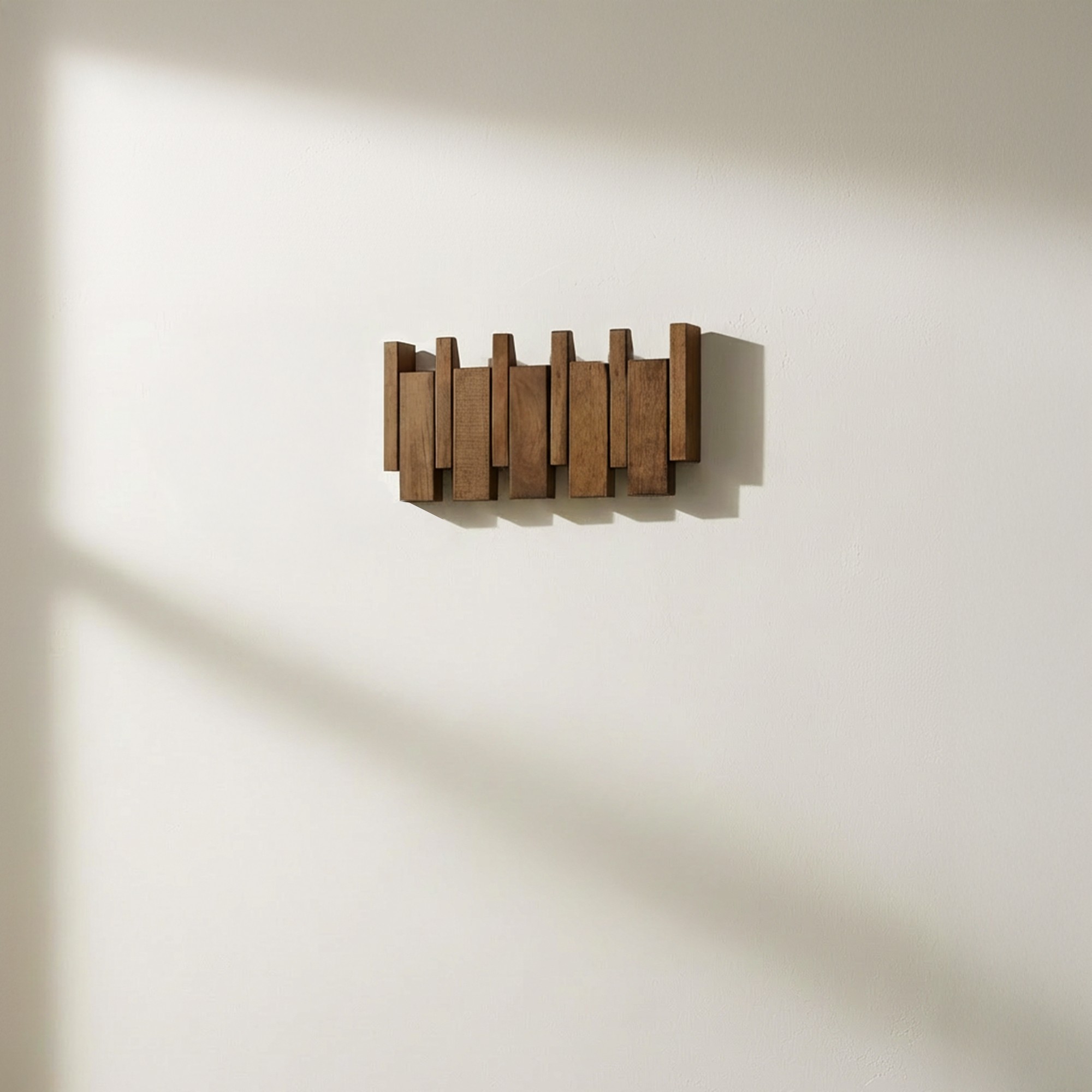 Perchero PORTE Nogal marrón - 32 x 15 cm 2