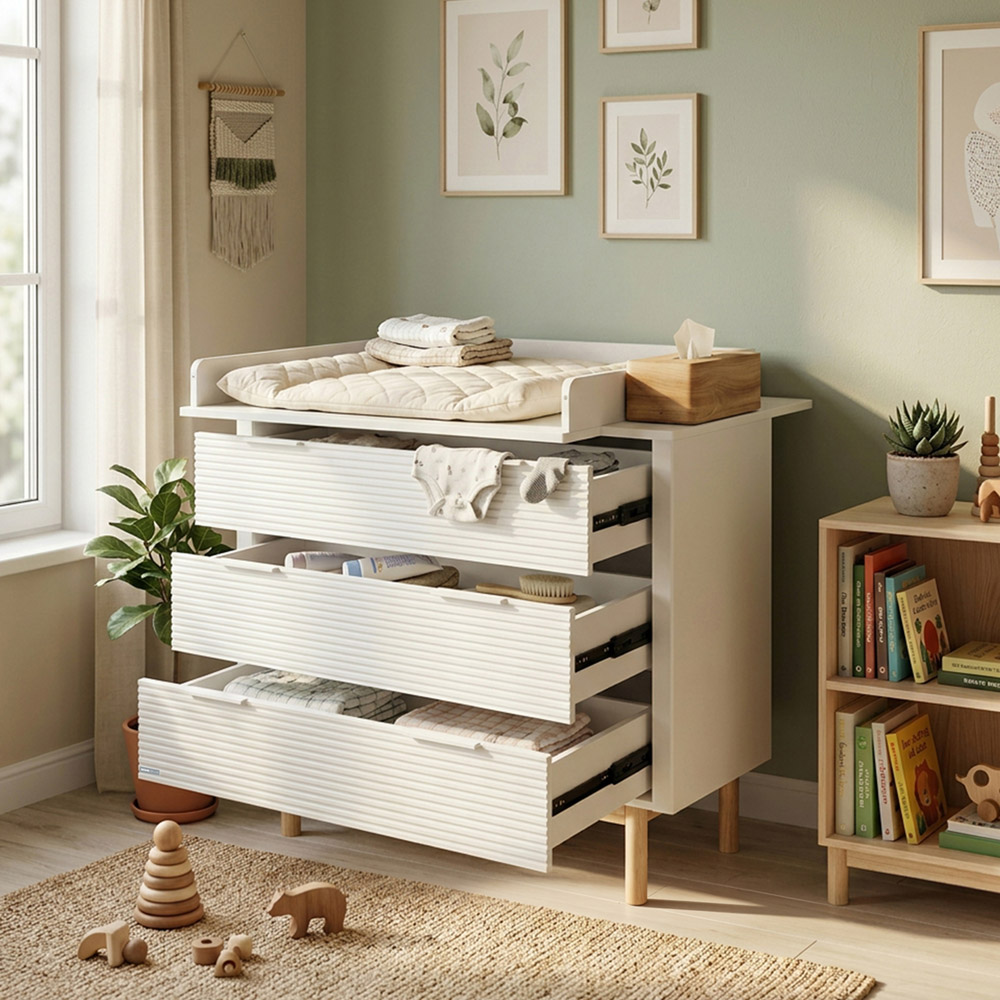 Mueble cambiador incl. mueble superior COCO - blanco 2