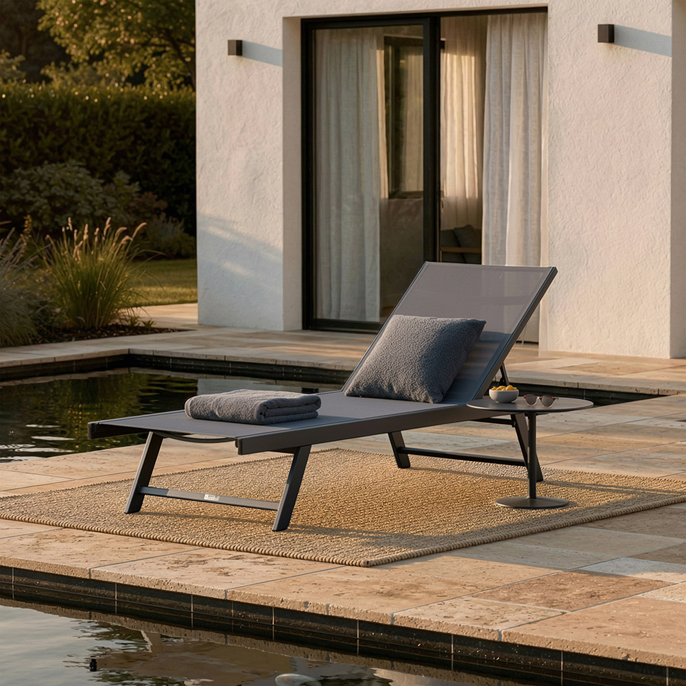 Tuinligstoel NAILEA – antraciet