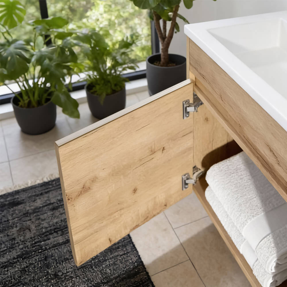 Conjunto completo de muebles de baño BORKUM - roble 4