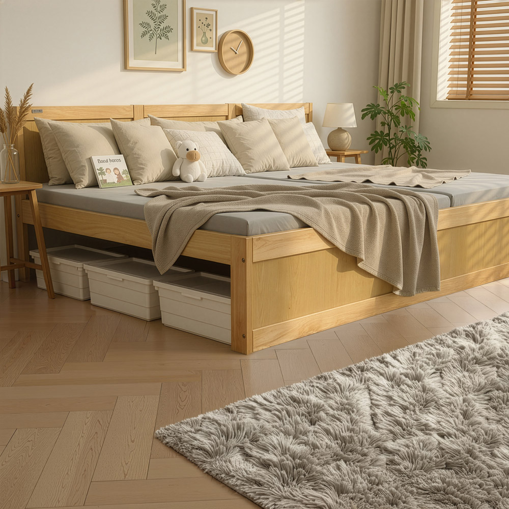 Cama familiar DILAR con colchón Natur – 270 x 200 cm 3