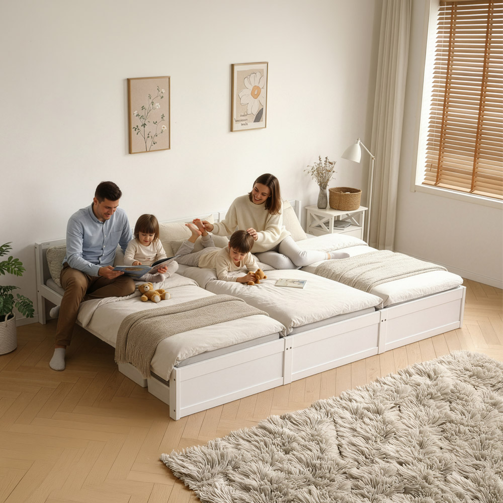Cama familiar DILAR blanca – 270 x 200 cm 2