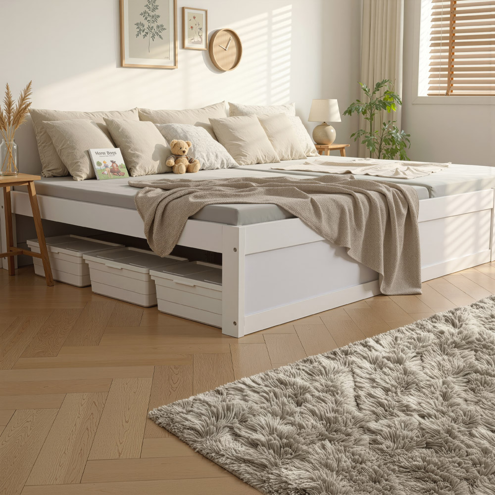 Cama familiar DILAR blanca – 270 x 200 cm 3