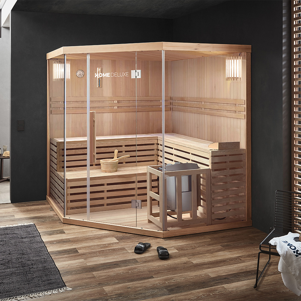 Home Deluxe Sauna tradicional SKYLINE BIG XL - 200 x 200 cm para 6 personas