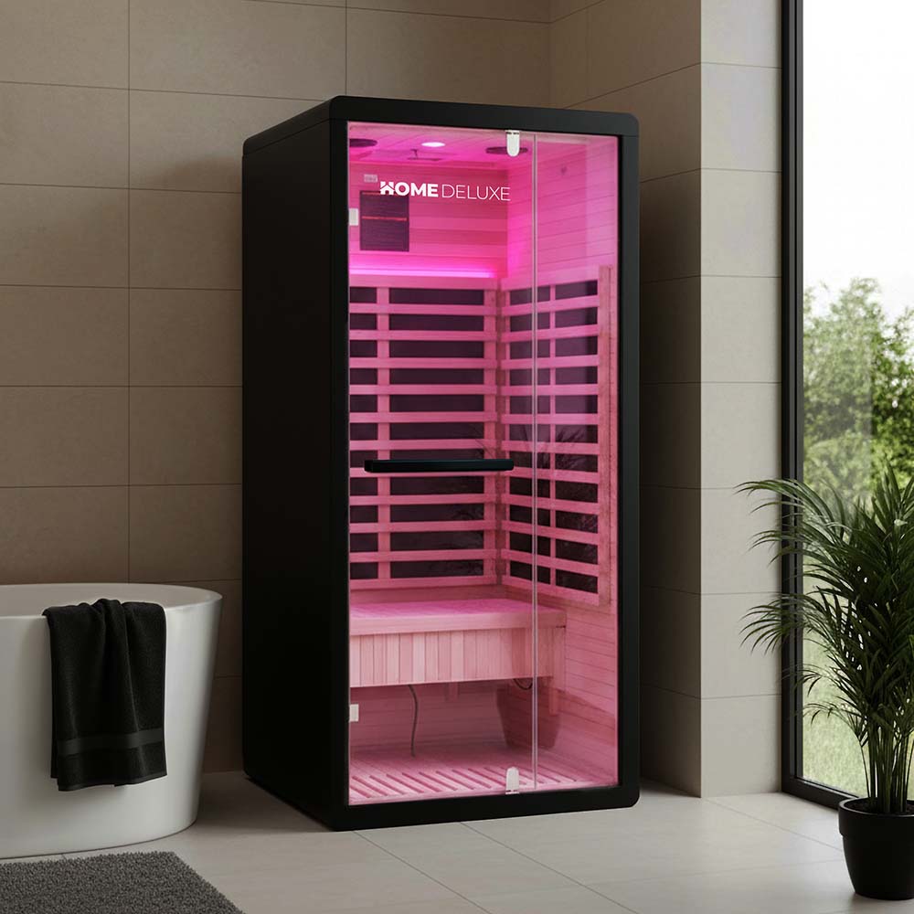Cabina a infrarossi NERO S - 190 x 90 cm per 1 persona