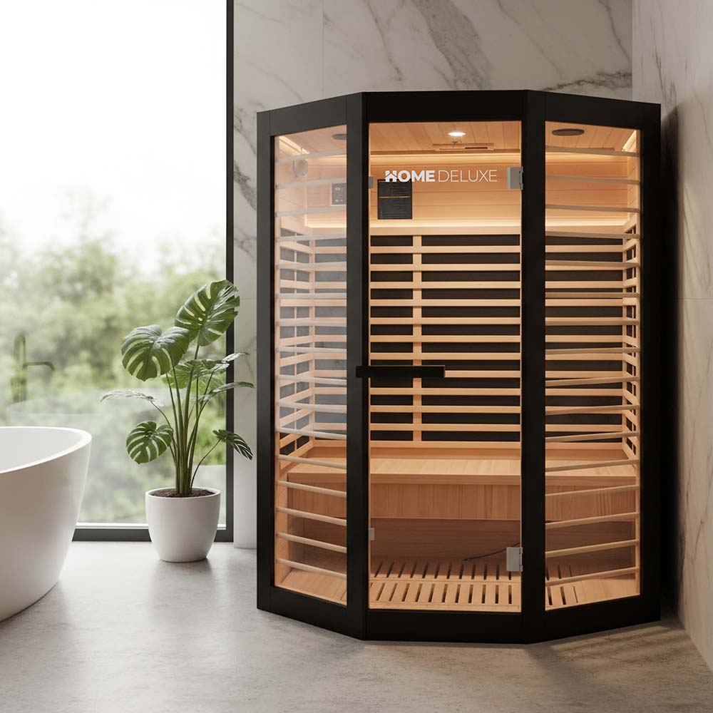 Cabina a infrarossi NERO XL - 190 x 155 cm per 3 persone