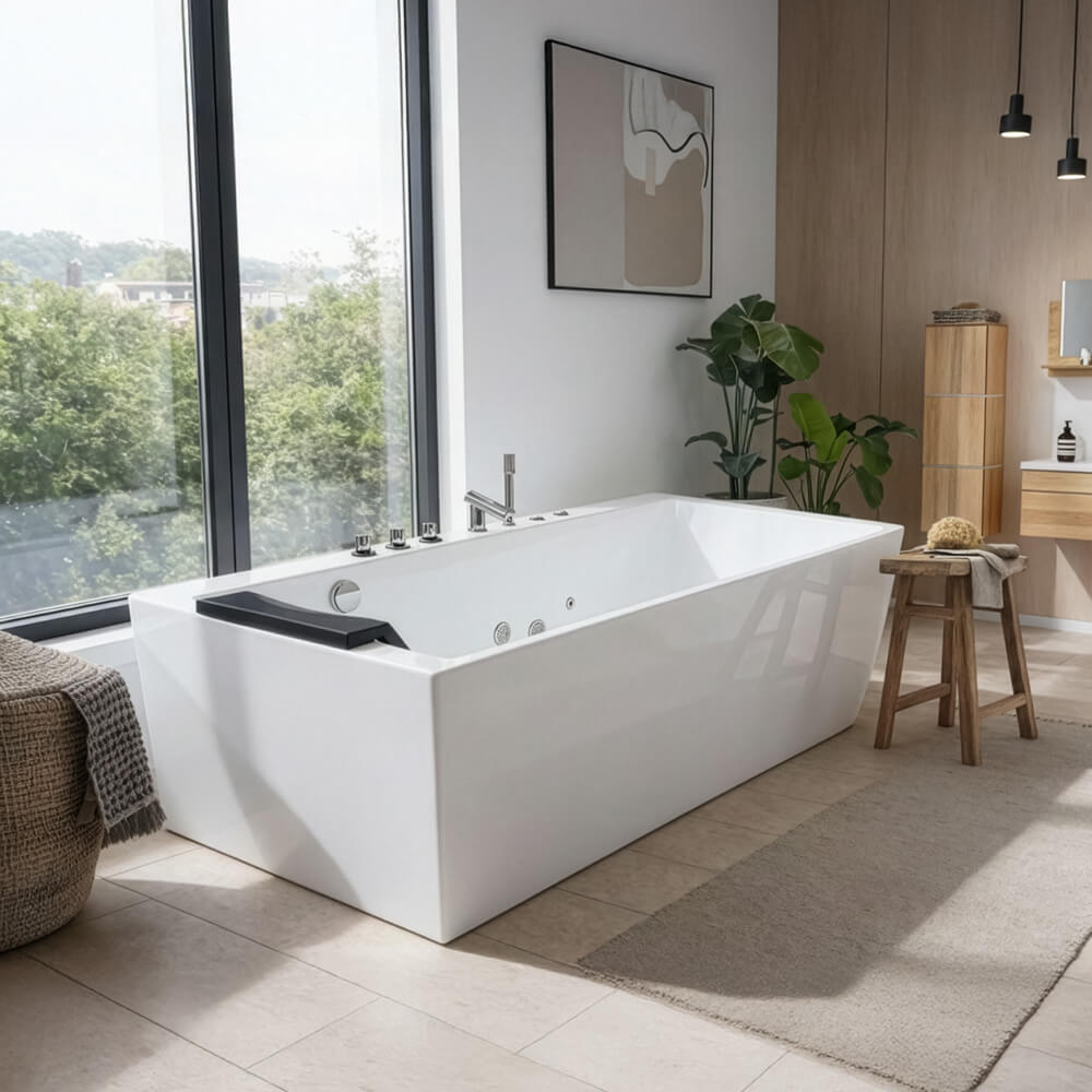 Whirlpool Badewanne mit ergonomischer Form BAKAL