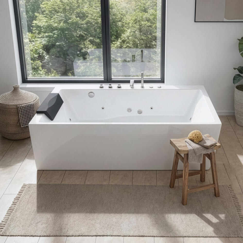 Bañera de hidromasaje ergonómica BAKAL - Blanco 3