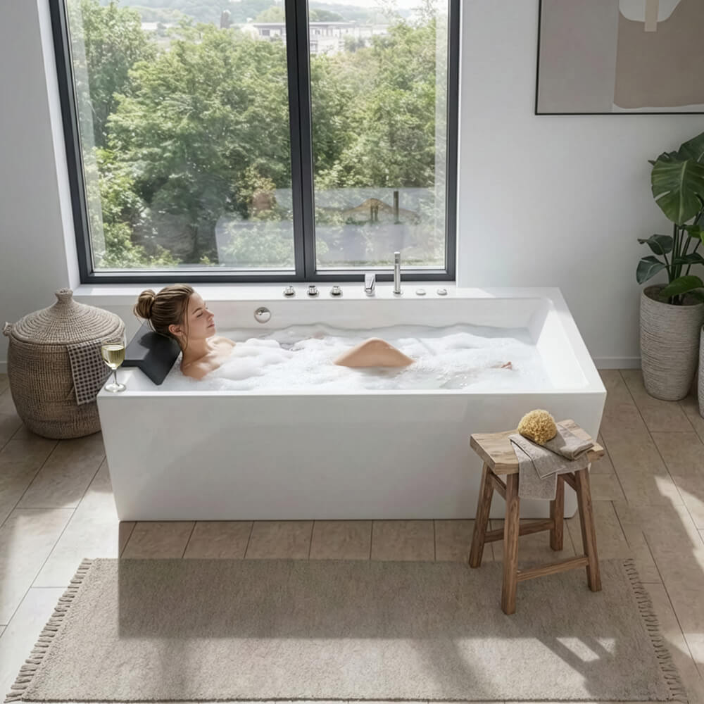 Bañera de hidromasaje ergonómica BAKAL - Blanco 4