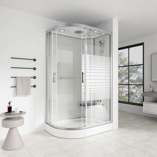 Cabine de douche WHITE PEARL - 120 x 80 cm gauche 1