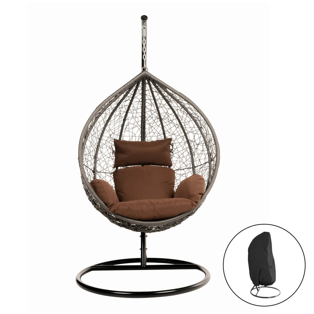 Polyrattan hanging chair CIELO - With rain cover 2
