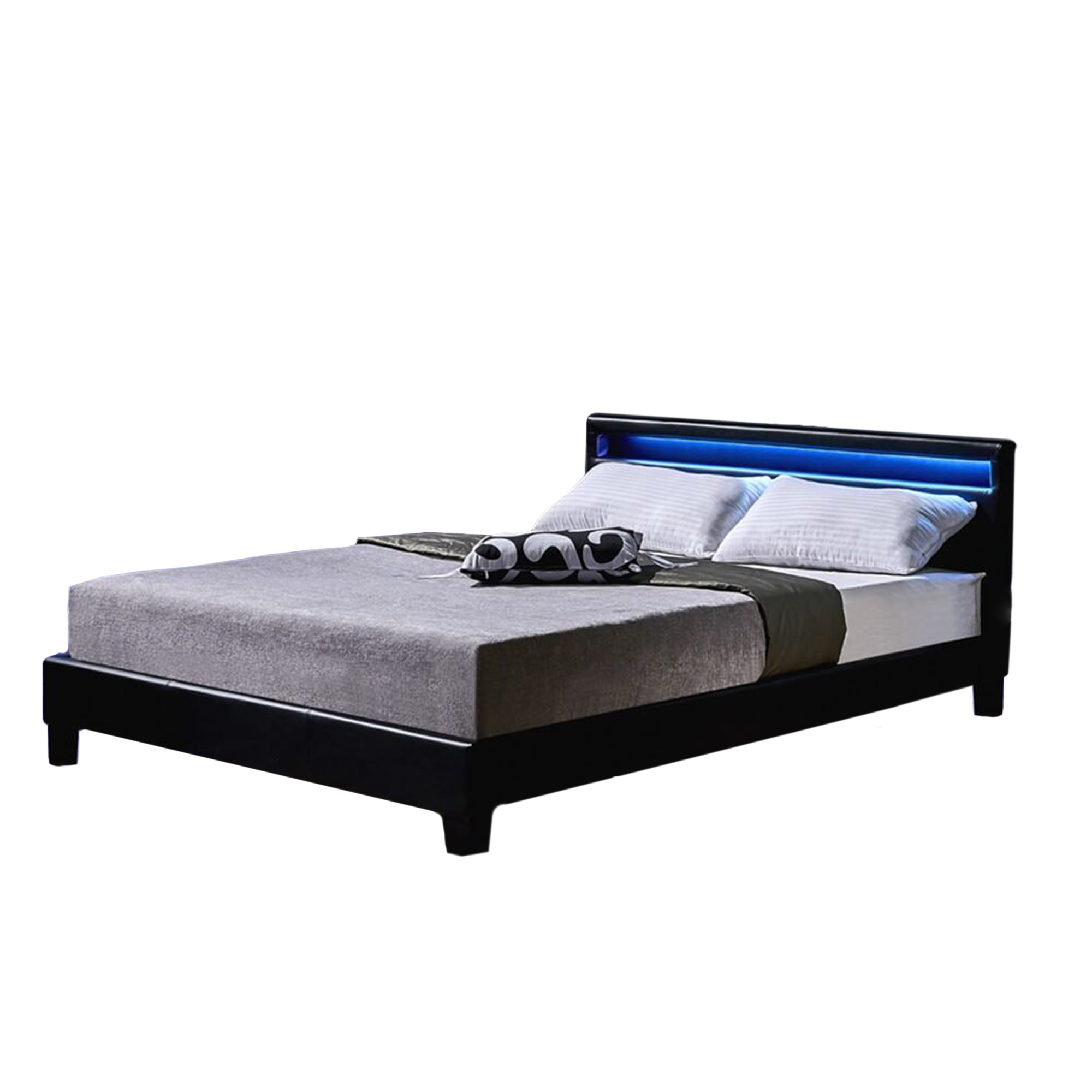 LED Bett ASTRO - 140 x 200 cm Schwarz 2