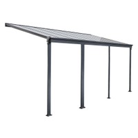 Terrassenüberdachung SOLIS - 618 x 303 x 226 / 278 cm Grau