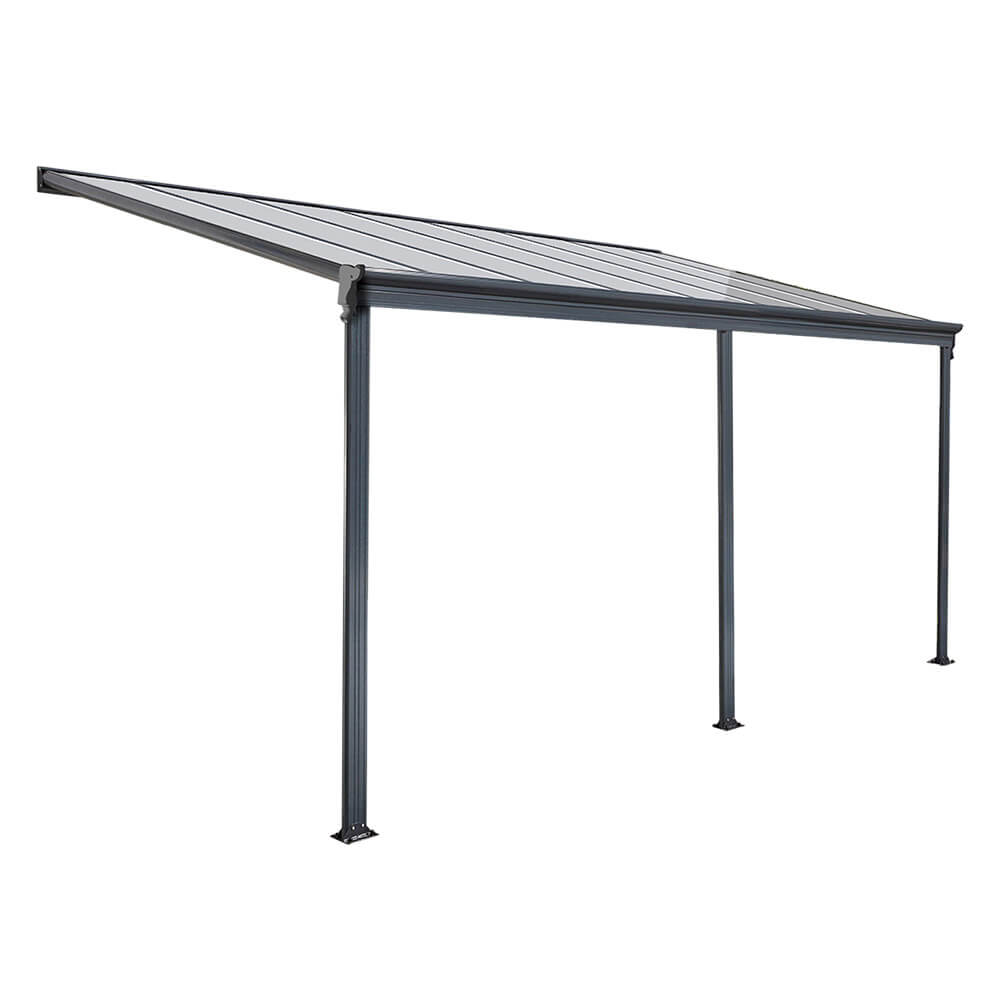 Terrasoverkapping SOLIS - 495 x 303 x 226 / 278 cm grijs 2