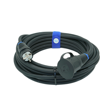Verlängerungskabel Schuko H07RN-F 230V 3x1,5mm² PCE IP54 in Schwarz 2-50m