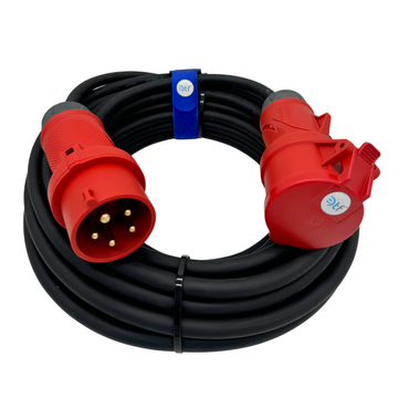CEE Starkstromkabel H07RN-F 400V 16A 5x1,5mm² MENNEKES PTX IP54 in Schwarz 2-50m