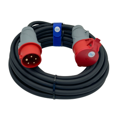 CEE Starkstromkabel H07RN-F 400V 32A 5x4mm² MENNEKES PTP IP44 in Schwarz 2-50m