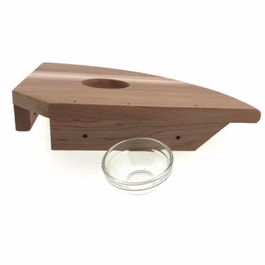 Eckregal für Duftöle inkl. Glasschale