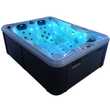 TroniTechnik Outdoor Whirlpool Spa BOTTARO Perlmutt 210cm x 160cm, Balboa Heizung, Hydromassage, zwei Pumpen, Isoliert