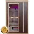 Dewello Infrarotkabine Infrarotsauna MELVILLE 130cm x 105cm inkl. Vollspektrumstrahler, Bodenstrahler