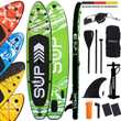 24MOVE® Standup Paddle SUP Board Set Grün 366, inkl. umfangreichem Zubehör, Paddel und Doppelhubpumpe