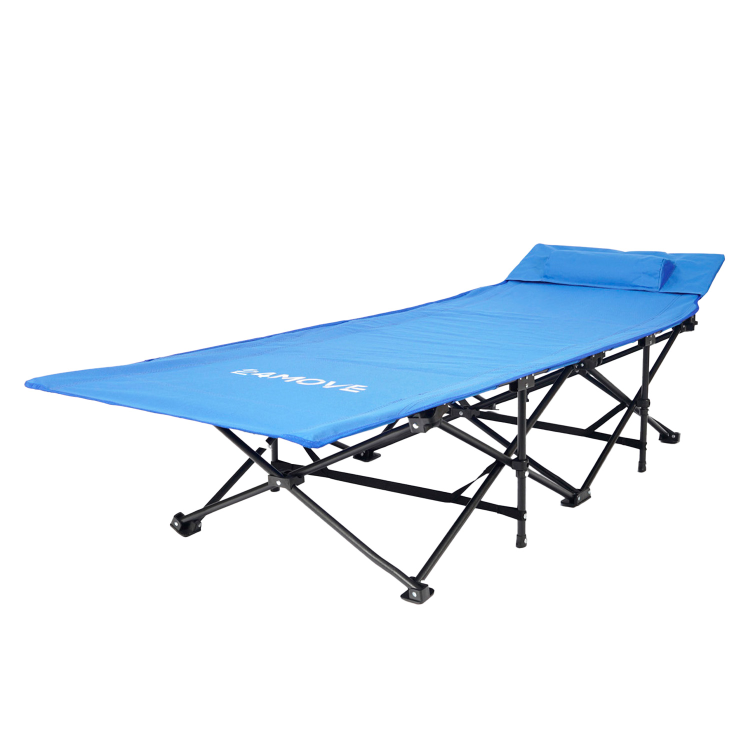 24MOVE® Feldbett Campingbett Klappbett Campingliege klappbar BORBA blau