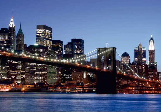 Wall mural Brooklyn Bridge New York skyline 3.6m x 2.54m