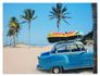 Picture Canvas beach palm Holiday Oldtimer 60x80 cm 1