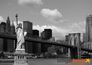 Mural wallpaper New York Brooklyn Bridge Statue of Liberty 1