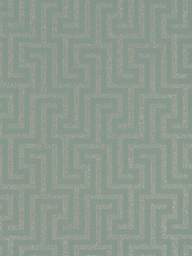 Graham & Brown non-woven wallpaper pattern green silver