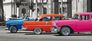 Wall mural cars Oldtimer blue orange pink 90 cm x 202 cm 1