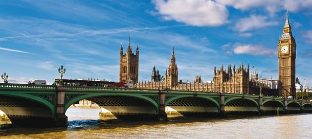 Photowallpaper Big Ben Tower Bridge London 35.43"x2.21yd