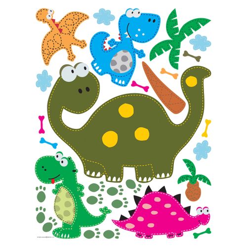 Wall sticker tattoo dinosaurs colorful 65x85cm / 25.6x33.46'' 