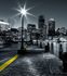 Wall mural city pier jetty black white 180 x 202 cm 1