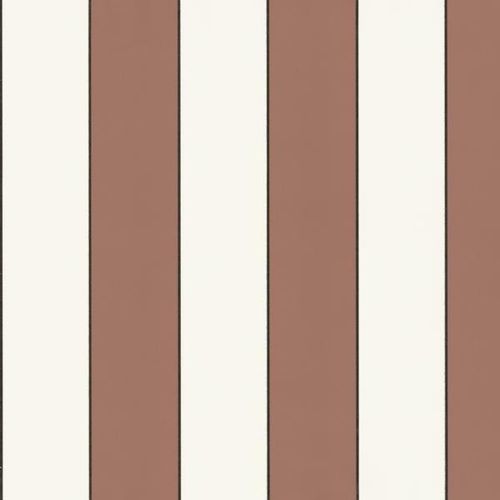 Non-woven wallpaper stripes cream brown red 13229-30