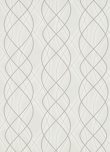 Non-woven wallpaper 6832-31 waves cream beige grey glitter