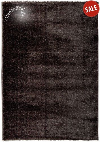 Luxury rug Shaggy Zigana black plain 290x200cm