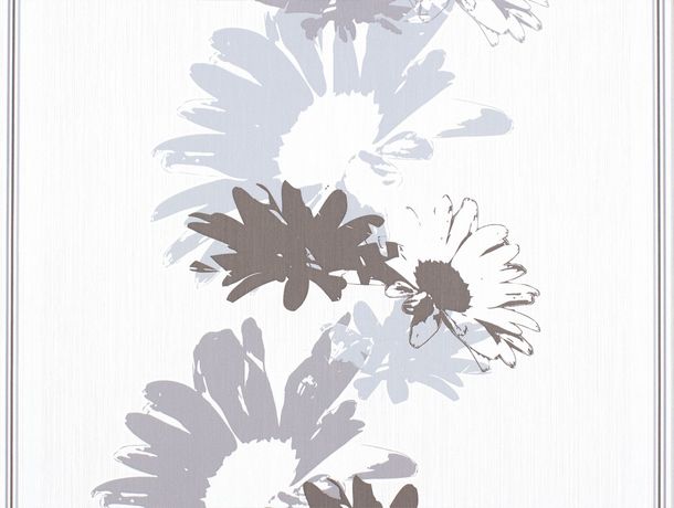 Rasch non-woven wallpaper 496529 flower cream blue-grey