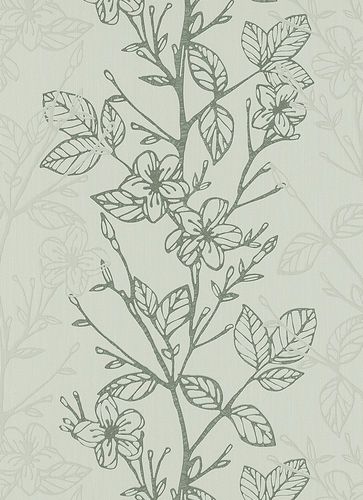 Erismann non-woven wallpaper 5910-10 floral grey metallic